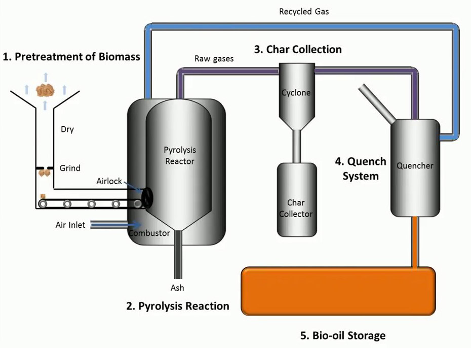 Steps in Biomass Pyrolysis